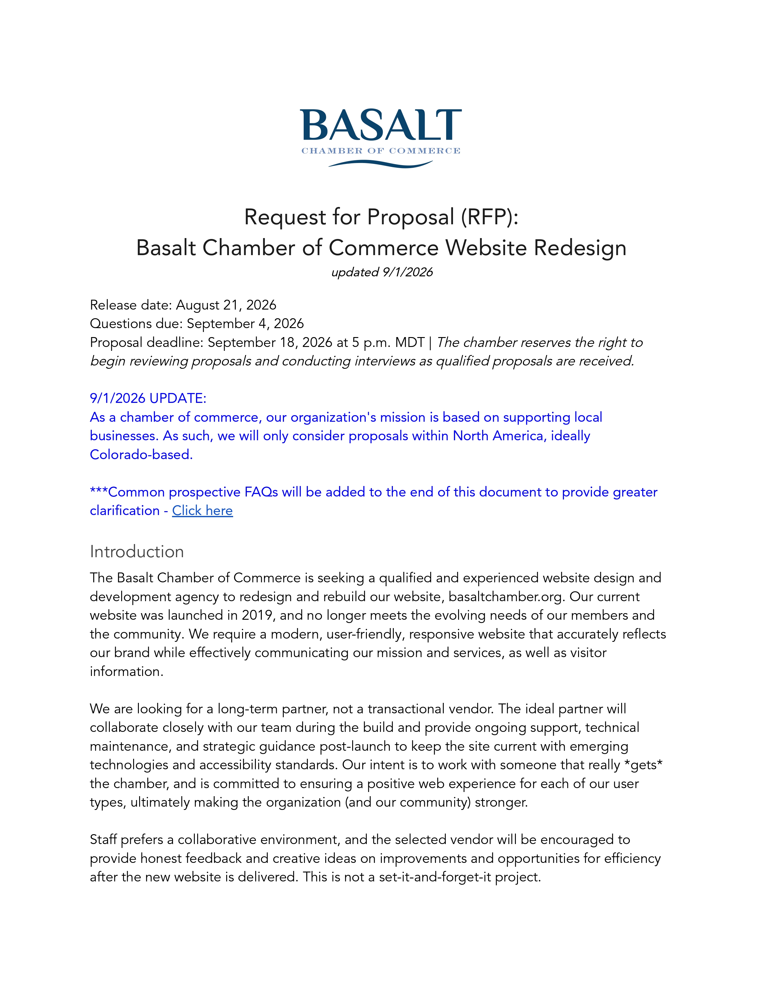 Active project opportunity