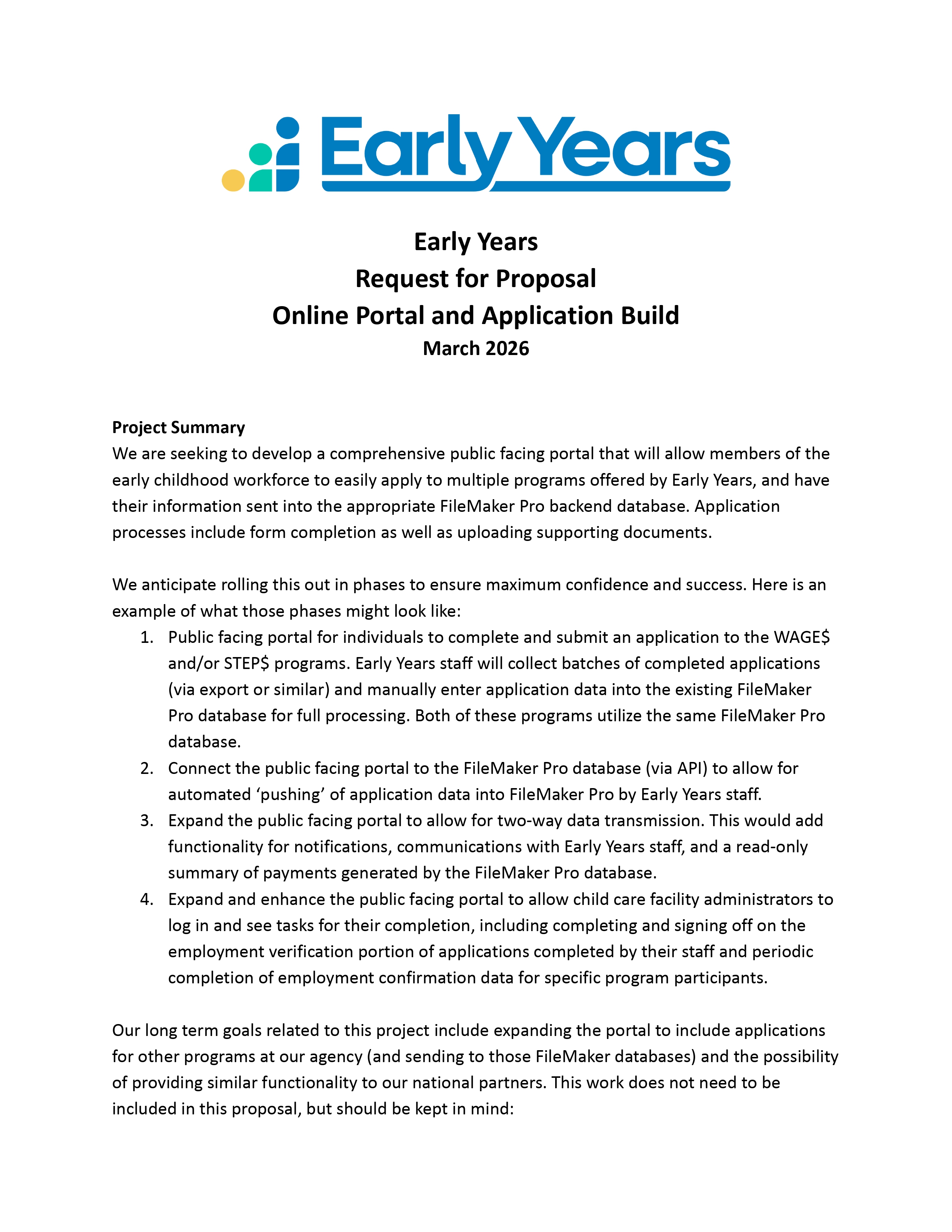 Active project opportunity